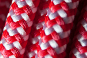 Cable textil cal.18 color Zebra Rojo