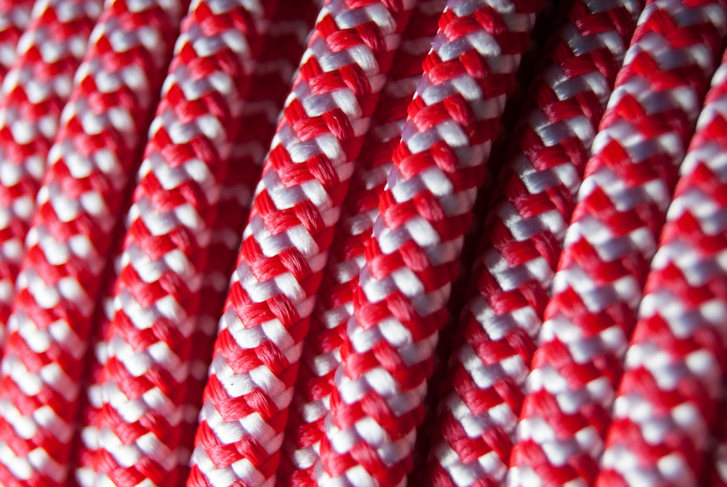 Cable textil cal.18 color Zebra Rojo