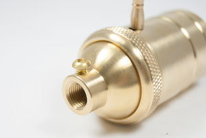 Portalámpara Premium Dorado con Interruptor